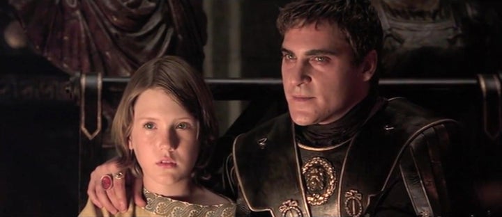 Spencer Treat Clark and Joaquin Phoenix in Gladiator