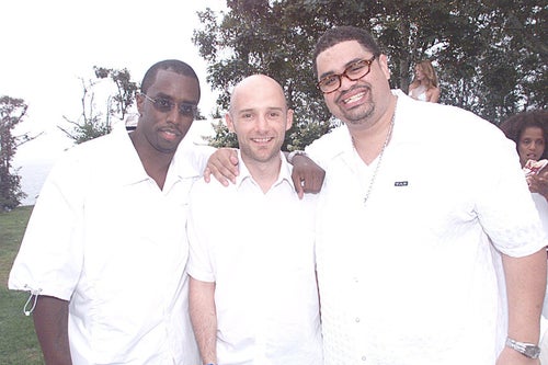 Combs, Moby and Heavy D during the Annual White Party in East Hampton, New York, in 2000.