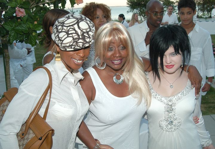 Left to right: Mary J. Blige, Janice Combs and Kelly Osbourne during the Absolut White Party in 2003 at Combs' East Hampton residence.