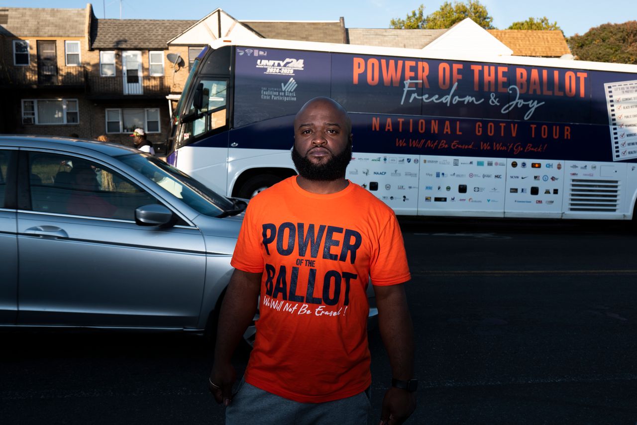 Sean Floyd, the manager of national program and outreach with the National Center for Black Civic Participation, had canvassed voters throughout Philadelphia over the weekend.