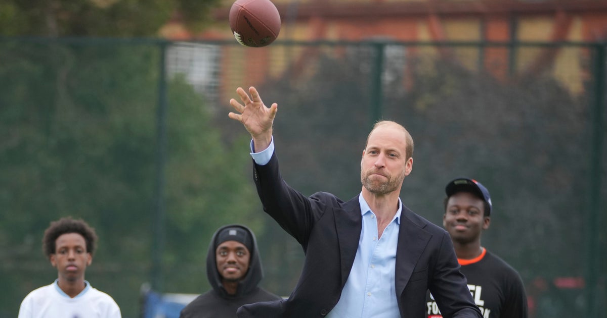 Prince William Attempts To Toss Pigskin At Flag Football Event