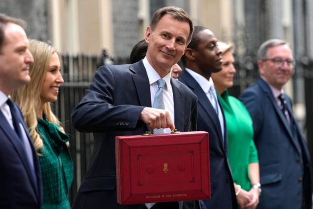 Jeremy Hunt and his Treasury team before his last Budget in March.