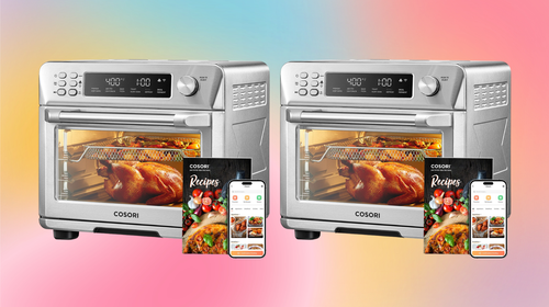 The Cosori Smart 11-in-1 Air Fryer Toaster Oven Combo.