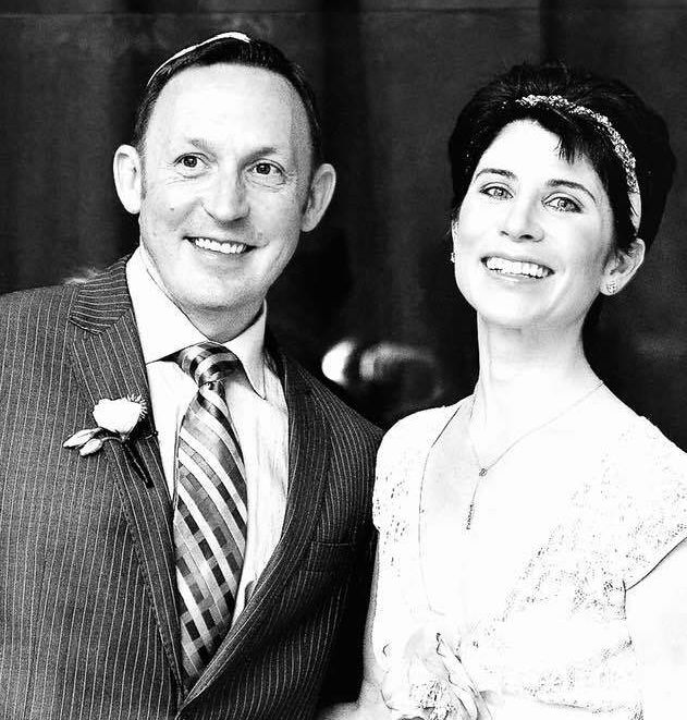 The author, right, is pictured on her wedding day.