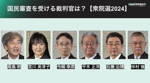 国民審査の対象の裁判官6人