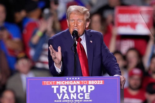 Comedian Bill Maher said that critics of Republican Donald Trump, pictured here, are often accused of having "Trump derangement syndrome."