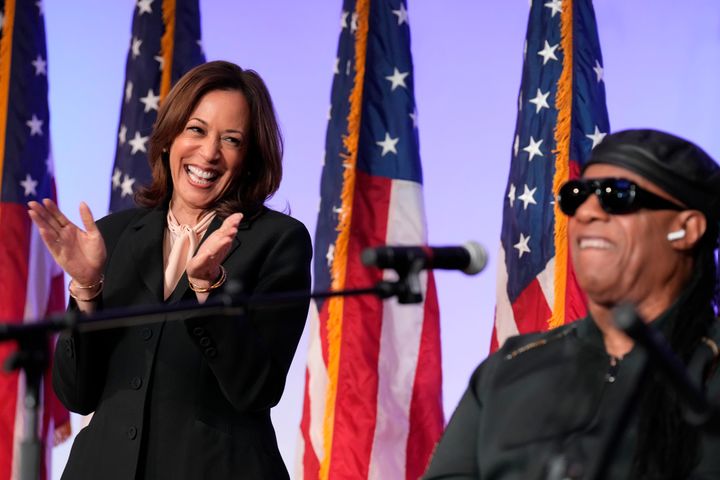 Kamala Harris got an assist from Stevie Wonder during a get out the vote event at Divine Faith Ministries International in Jonesboro, Georgia. Wonder sang "Happy Birthday" to the vice president, who turned 60 on Sunday.