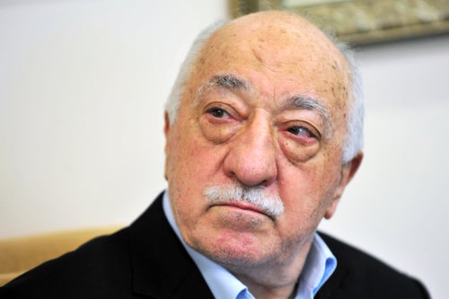 Turkish Islamic cleric Fethullah Gulen speaks to members of the media at his compound in Saylorsburg, Pa. in July 2016.