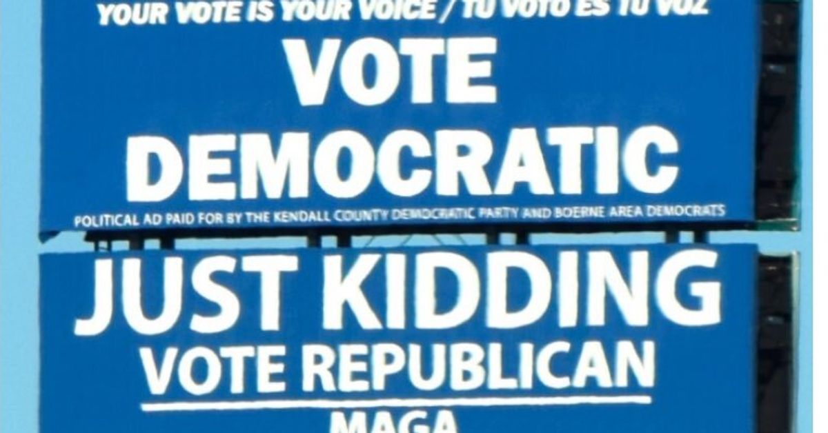 Democrats Bought A Billboard In This Republican Texas County. Then Something Funny Happened.