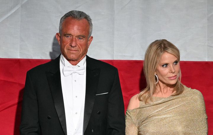 Robert F. Kennedy Jr. and his wife Cheryl Hines attend the Alfred E. Smith Memorial Foundation Dinner in New York on October 17. Hines alluded to "rumors" about her husband's alleged fling at an event in LA over the weekend.