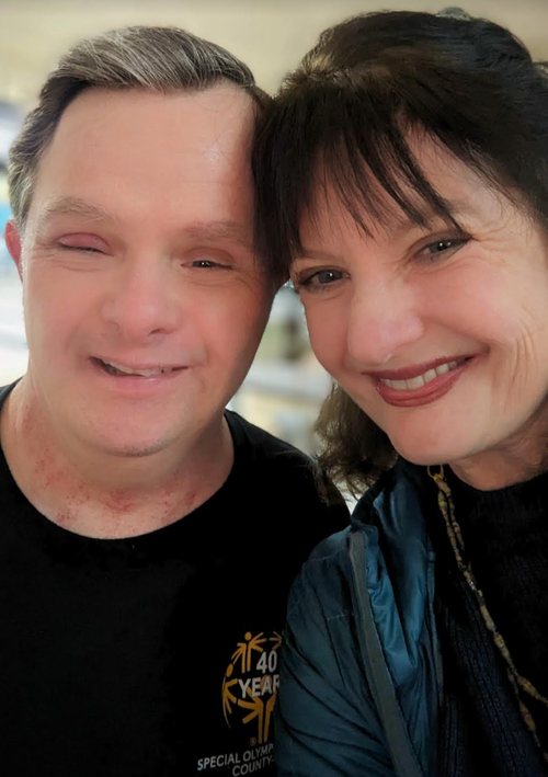 The author and her brother.