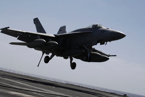 Pilot Charles Thomas “Chuck” Coleman had helped prepare actors in the 2022 "Top Gun: Maverick" movie for flight in U.S. Navy F-18 Hornets, one of which is pictured here.
