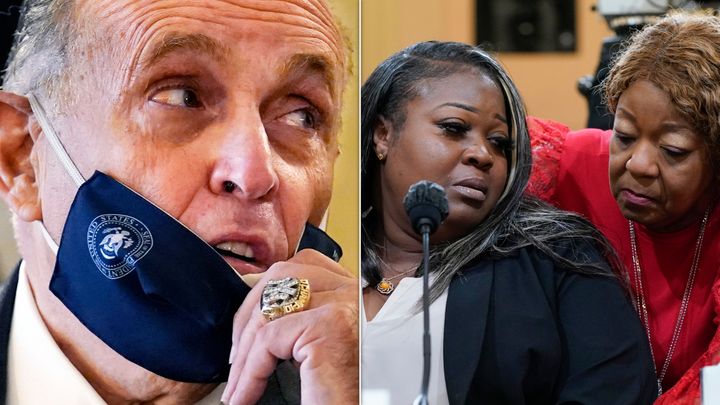 Rudy Giuliani beschuldigte Ruby Freeman und ihre Tochter Shay Moss fälschlicherweise, die Wahl manipuliert zu haben.