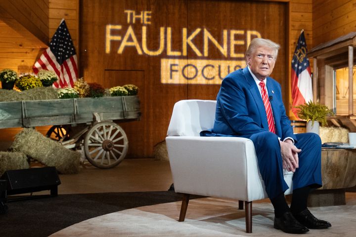 Republican presidential nominee Donald Trump photographed at a town hall event hosted by Fox News on Oct. 15 in Cumming, Georgia.