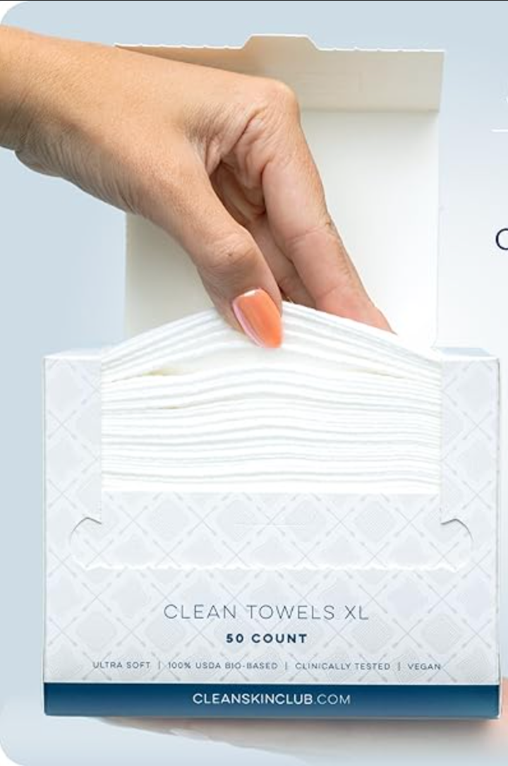 The Clean Skin Club towels are made with vegan, cruelty-free plant-based cellulose.