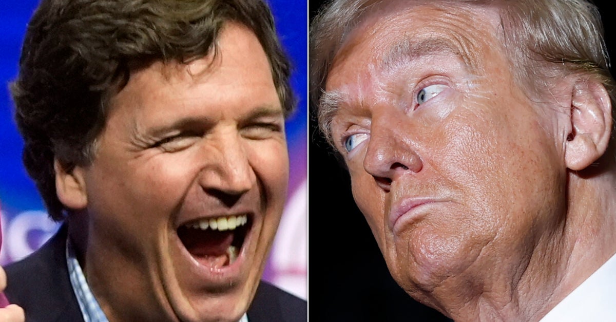 NextImg:Tucker Carlson Creeps Everyone Out With Trump 'Bad Little Girl' Spanking Fantasy