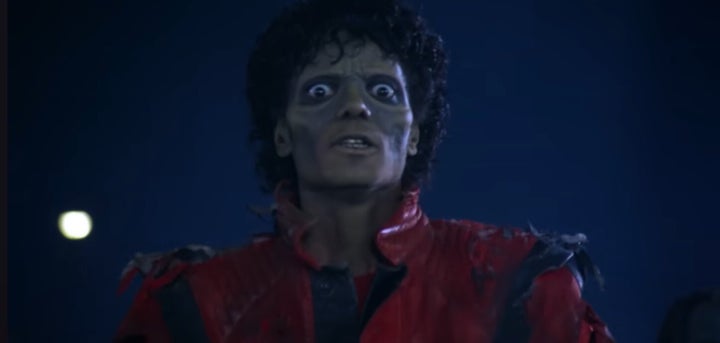 Michael Jackson in the Thriller music video.