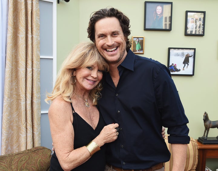 Goldie Hawn and Oliver Hudson in 2018. 