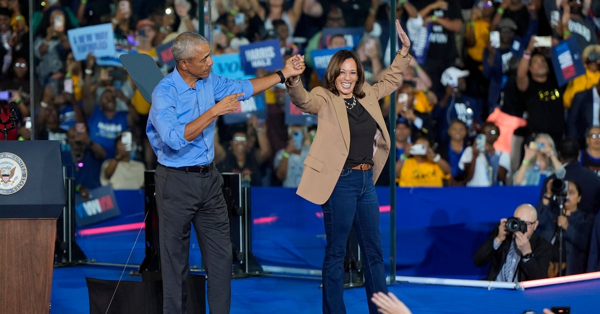 NextImg:‘Y.M.C.A.’ vs. The Boss: Kamala Harris Answers Trump With A Rocking Rally Of Her Own