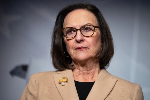 Sen. Deb Fischer (R-Neb.), seen here in the U.S. Capitol, is fending off a challenge from independent Dan Osborn, a Navy veteran endorsed by Common Defense. 