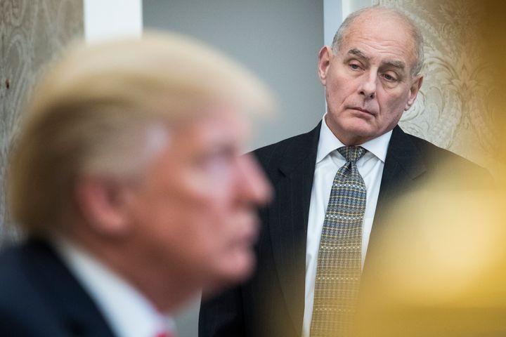 White House Chief of Staff John Kelly with Trump in 2018