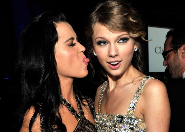 Perry and Swift at the 2010 Grammy Awards before their since-ended feud even began.