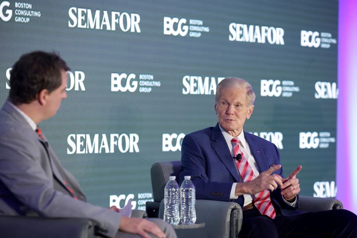 NASA Administrator Bill Nelson is seen speaking in Washington on Oct. 25.