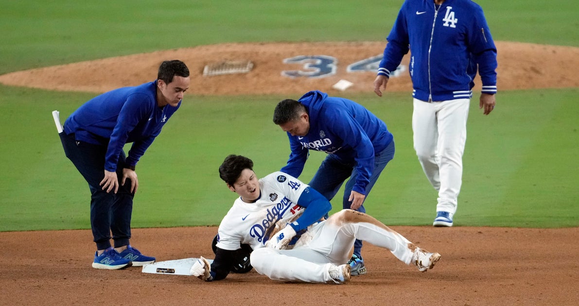 NextImg:Dodgers Superstar Shohei Ohtani Injures Left Arm During World Series Game 2