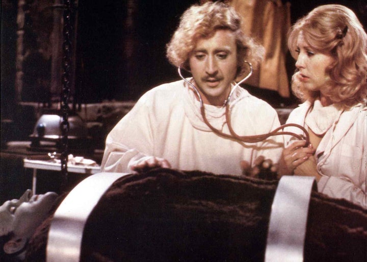 Gene Wilder and Teri Garr pictured in a still from Young Frankenstein in 1974. (Photo by FilmPublicityArchive/United Archives via Getty Images)