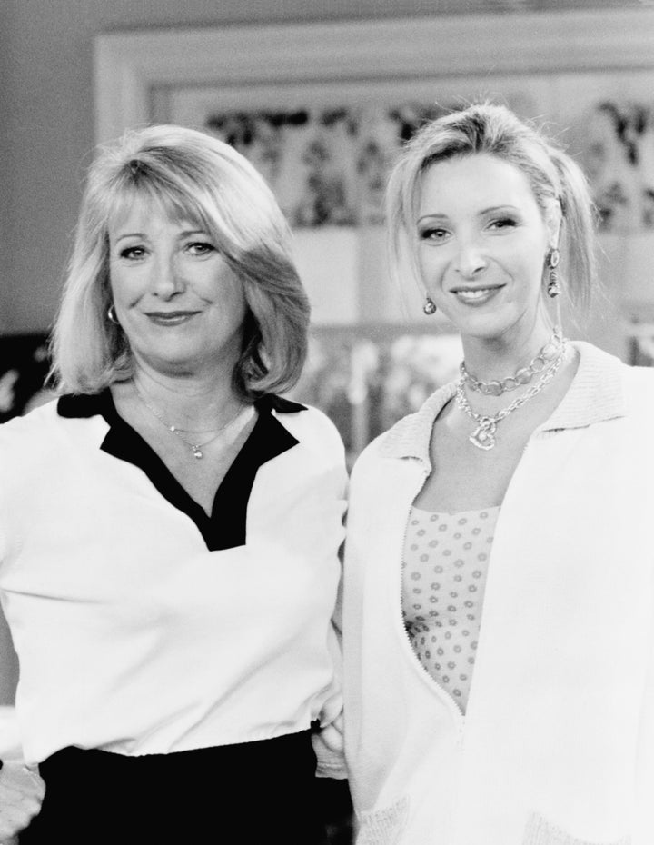 Teri Garr and Lisa Kudrow pose for a photo on the set of "Friends" in 1997. (Photo by NBCU Photo Bank/NBCUniversal via Getty Images via Getty Images)