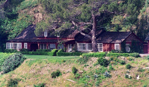 This 1992 file photo shows the Benedict Canyon estate on Cielo Drive in the Bel Air Estates area of Los Angeles where five people were cult leader Charles Manson directed his "family" to kill actor Sharon Tate; friends Jay Sebring, Voityck Frykowski and Abigail Folger; and Steve Parent, a guesthouse visitor on Aug. 9, 1969.