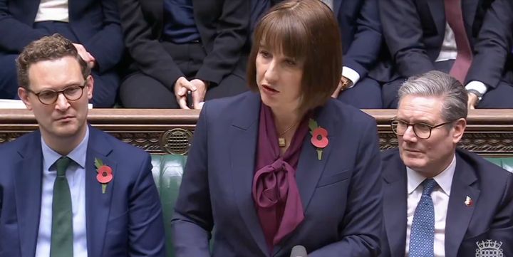 Rachel Reeves announcing the Budget in parliament