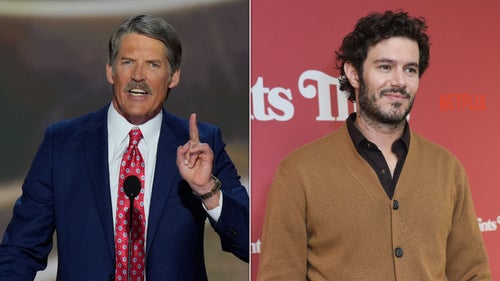 Eric Hovde (left), a Republican running for U.S. Senate in Wisconsin, was the target of criticism this week from actor Adam Brody (right).