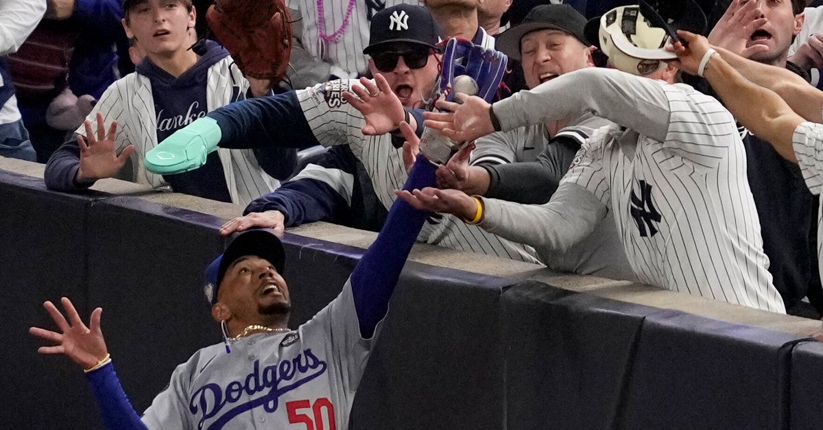 NextImg:Yankees Fans Who Pried Ball From Mookie Betts' Glove Banned From Game 5 Of World Series