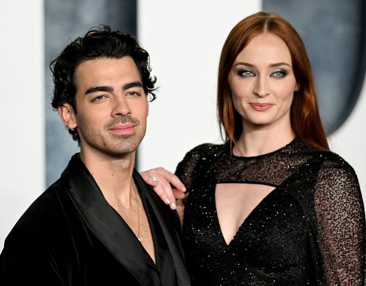 Jonas and Turner at a 2023 Oscar party.t