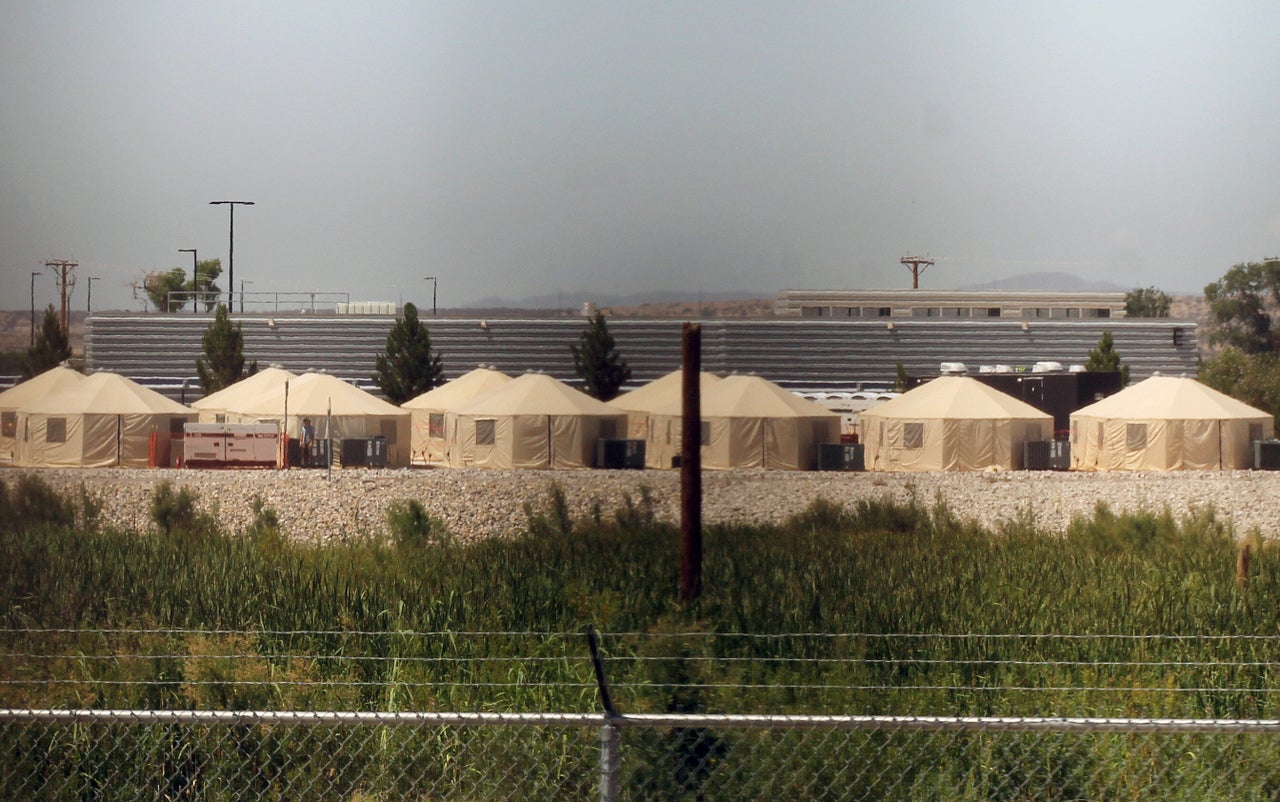 A temporary detention center for underage immigrants in Tornillo, Texas, on June 18, 2018. It was used during Trump's family separation program.