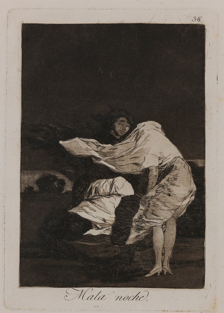 Francisco Goya y Lucientes (Φουεντετόδος 1746-Μπορντώ 1828). Άσxημη νύχτα, 1797-98. Εκτύπωση 1803, Οξυγραφία σε χαρτί, 21,5 x 15,1 εκ. Από τη σειρά «Los Caprichos».