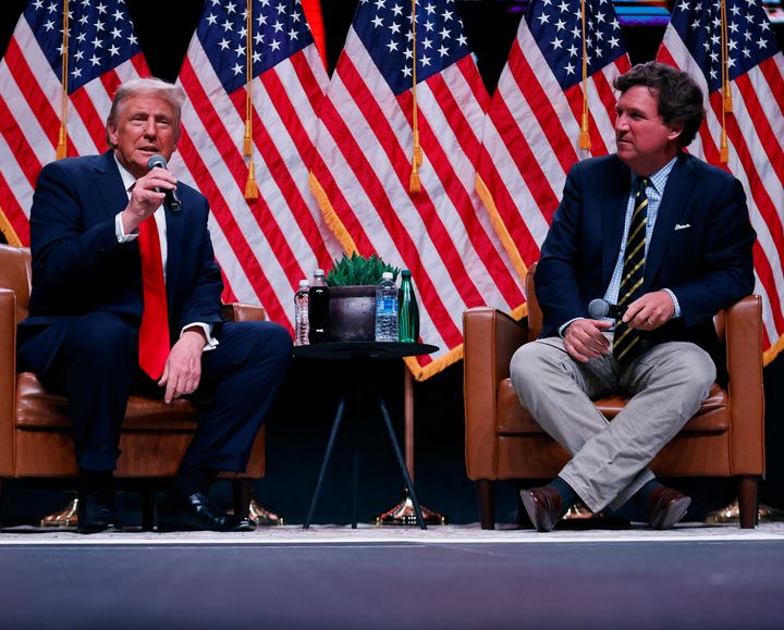 Trump made the comment at a Glendale, Arizona event Thursday held by Tucker Carlson.