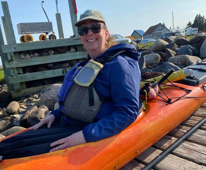 The author kayaking in Nova Scotia, Canada, in 2023.