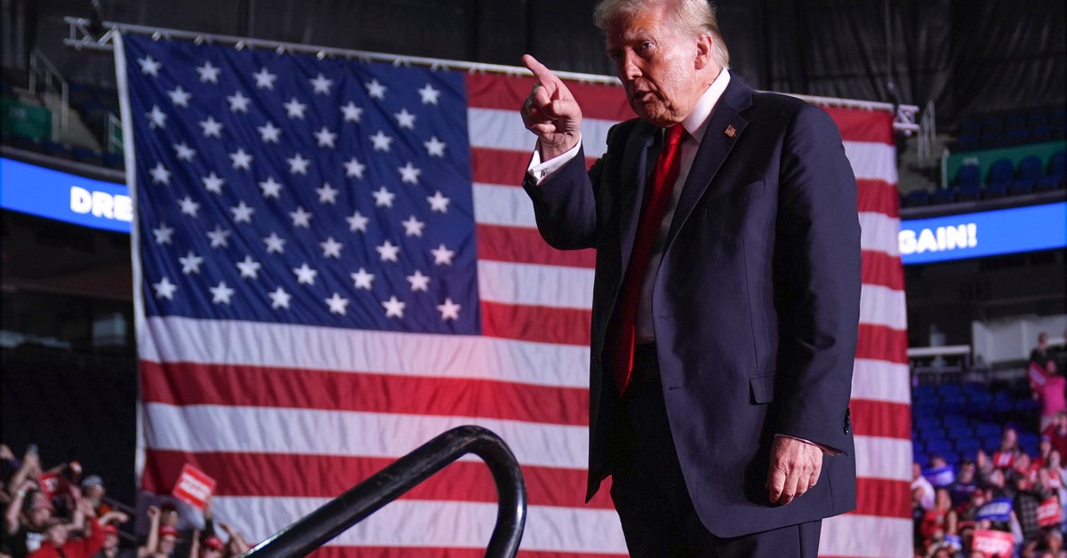 NextImg:Trump Laughs At Rallygoer's Sexist Remark About Harris