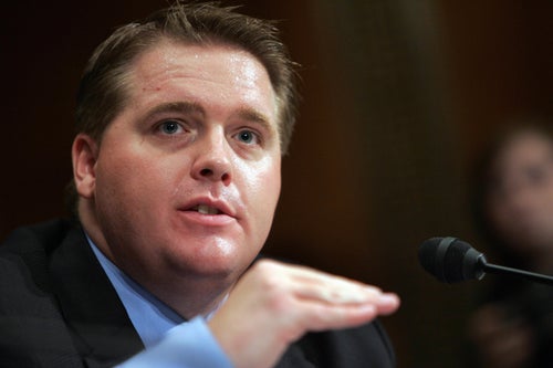 Scott Jennings, pictured in 2007, endorsed Donald Trump for Tuesday's election despite condemning his role in the Capitol insurrection.