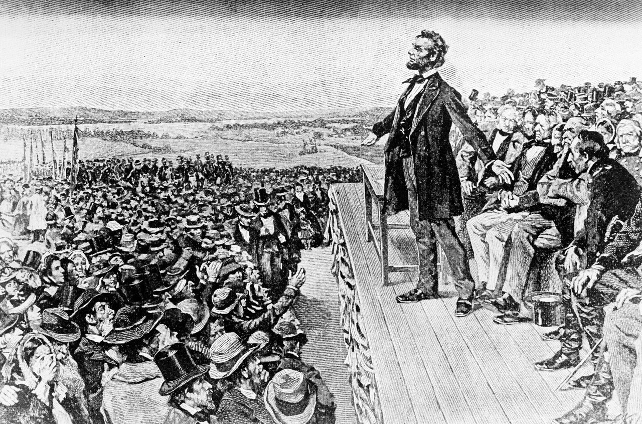 "Four score and seven years ago our fathers brought forth on this continent a new nation, conceived in liberty, and dedicated to the proposition that all men are created equal," President Abraham Lincoln said at the Nov. 19, 1863, dedication of the cemetery at Gettysburg.