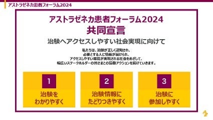 「アストラゼネカ患者フォーラム2024」より