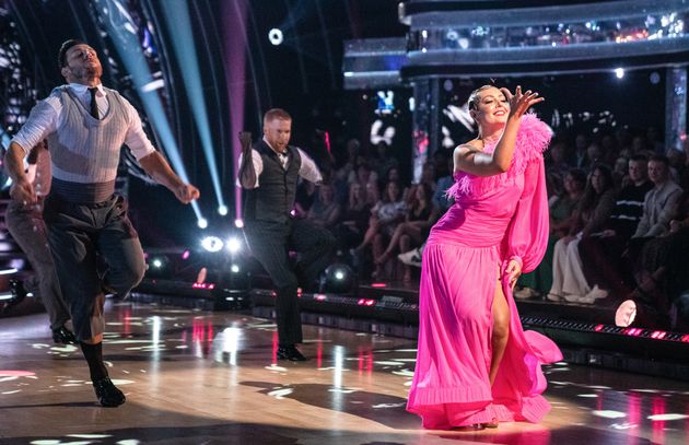 Amy Dowden performing on the Strictly dance floor earlier in the series