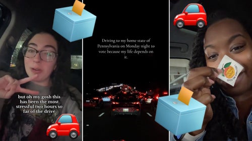 Some voters are sharing their lengthy car journeys and flights to vote on TikTok.