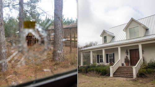 Two photos of the Murdaugh estate in South Carolina.