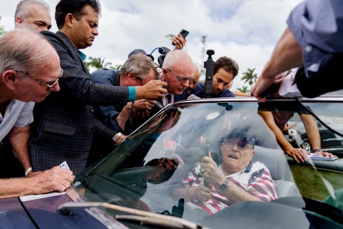 Giuliani blatantly defied a court deadline to turn over the car by rolling up in it on election day.