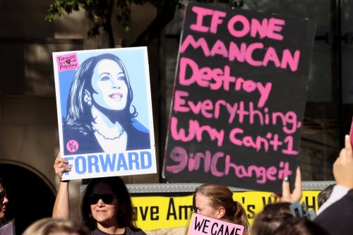“They were really excited about the whole process and the idea of the first woman president in 235 years,” Ellie Leonard said of her four kids.