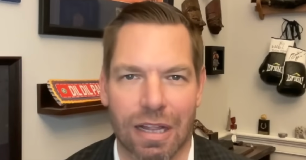 NextImg:Eric Swalwell Makes Dire Plea To Americans 'Fighting' Back Against Trump Threat