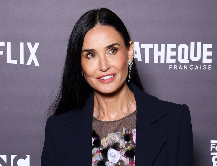 Demi Moore discussed the U.S. presidential election and American culture on Tuesday in Paris.